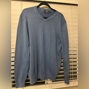 Vineyard Vines Soft Blue V-Neck Sweater